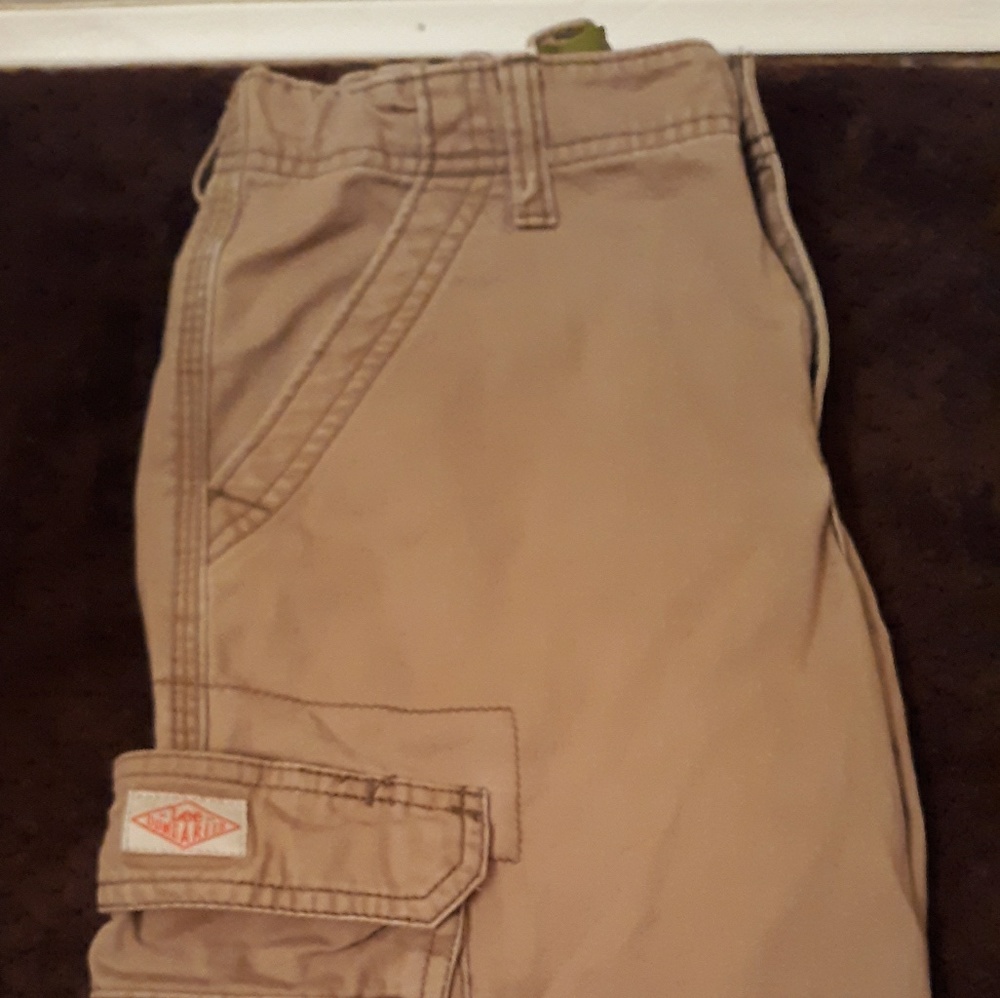 Boy's cargo khaki shorts
